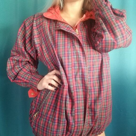 VINTAGE Talbots REVERSIBLE Plaid Jacket size Small - Picture 3 of 6